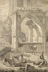 Shepherd with Goats and a Donkey in Front of the Ruins, 1693